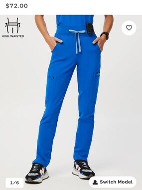 Figs Women's Straight Leg Scrub Pants in Cobalt Blue